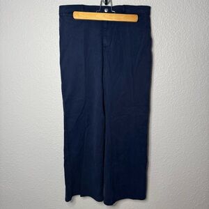 NWT Madewell The Petite Wide-Leg Pant in Garment-Dyed Twill Navy Size 29P NX500